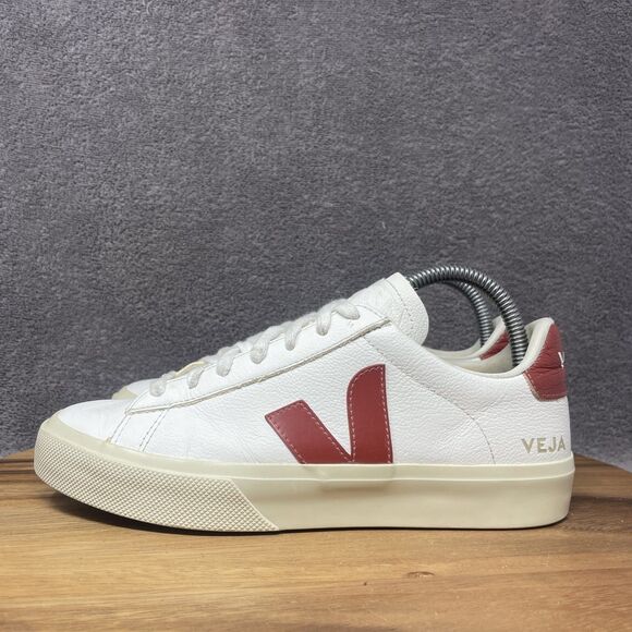 Veja White and Red Athletic Shoes - Picture 3 of 9